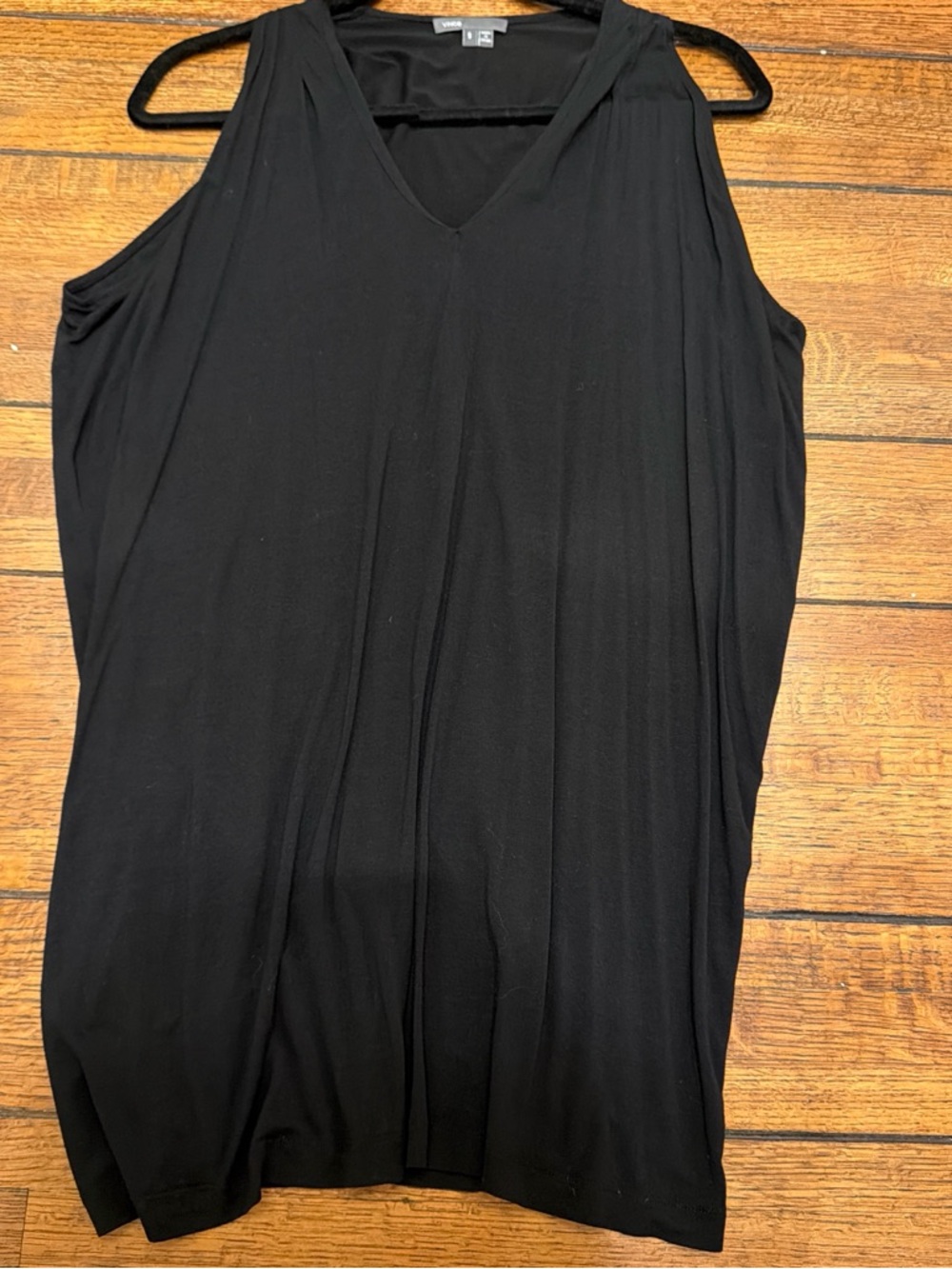 Vince Black Sleeveless V-Neck Tank